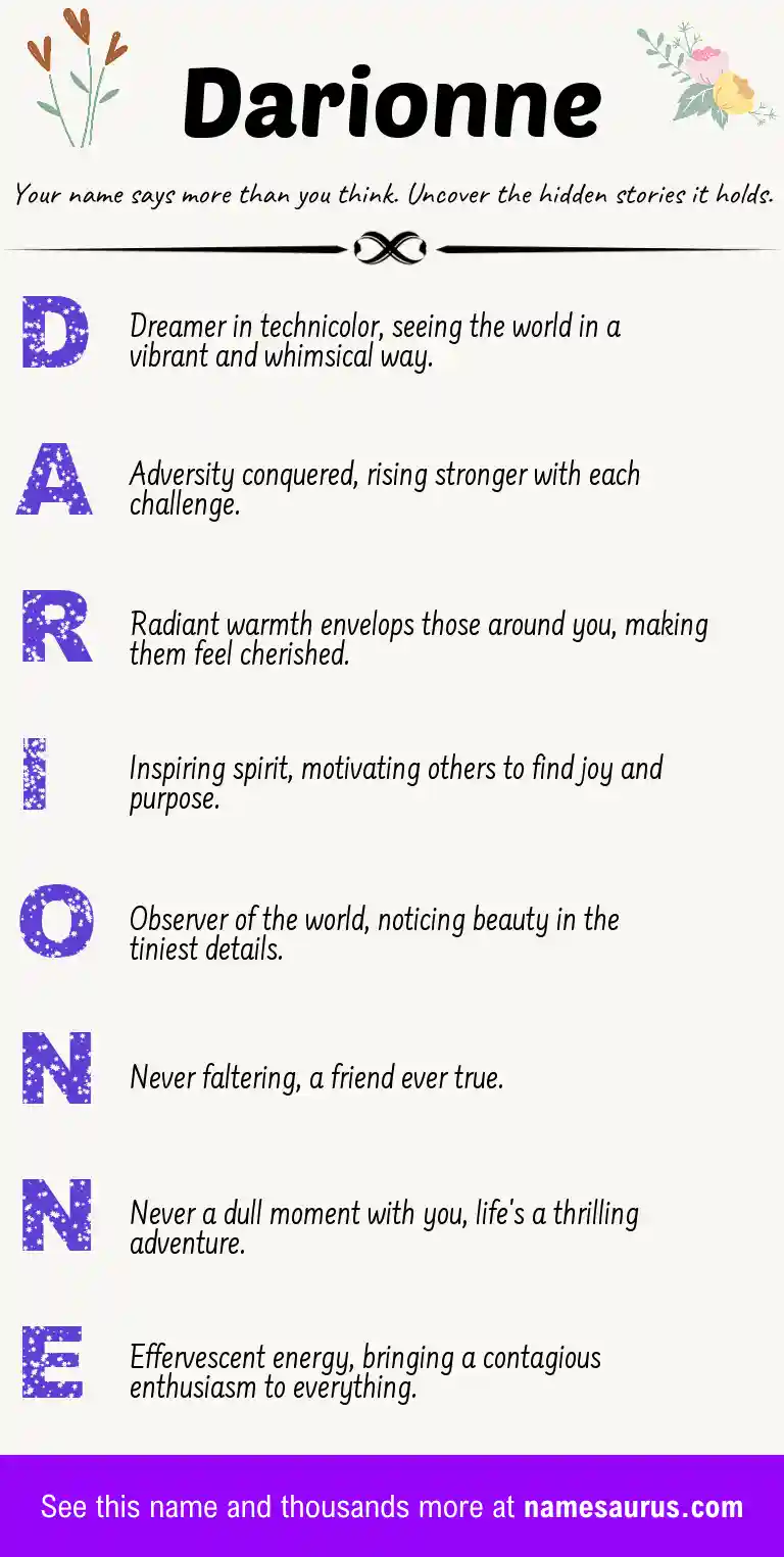 Acrostic poem about Darionne.