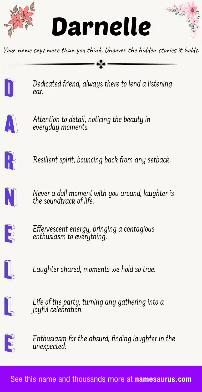Acrostic poem about Darnelle.