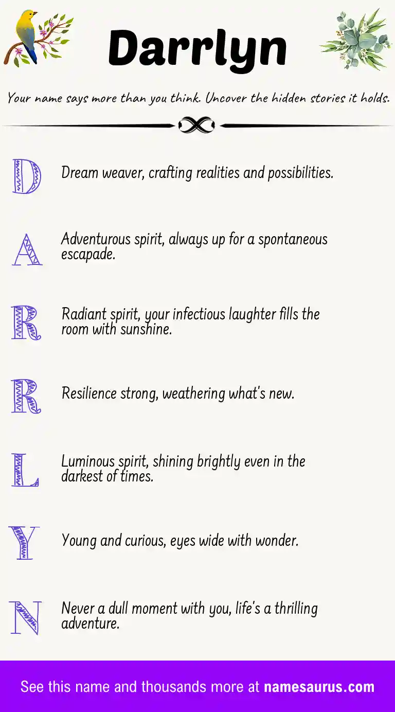 Acrostic poem about Darrlyn.