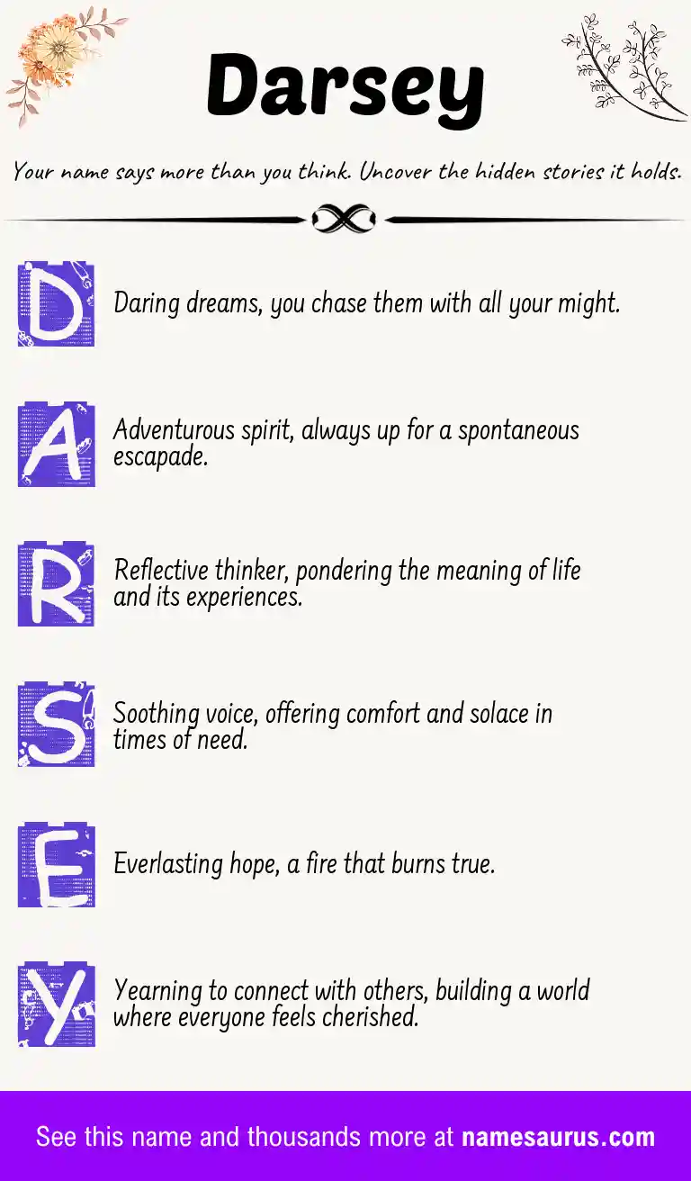 Acrostic poem about Darsey.