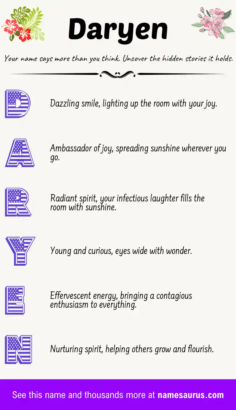 Acrostic poem about Daryen.