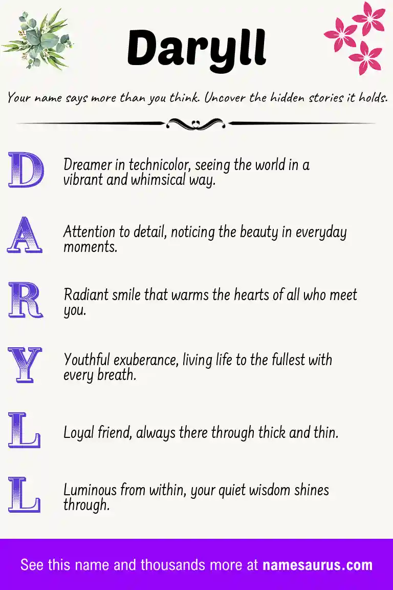 Acrostic poem about Daryll.