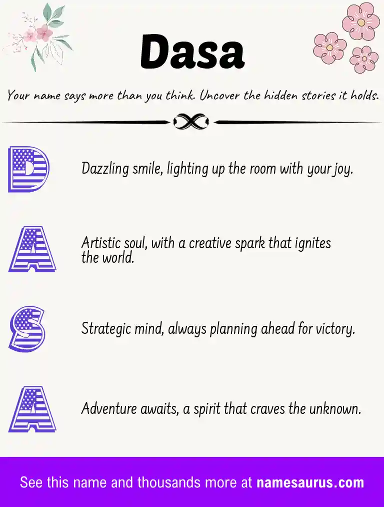 Acrostic poem about Dasa.