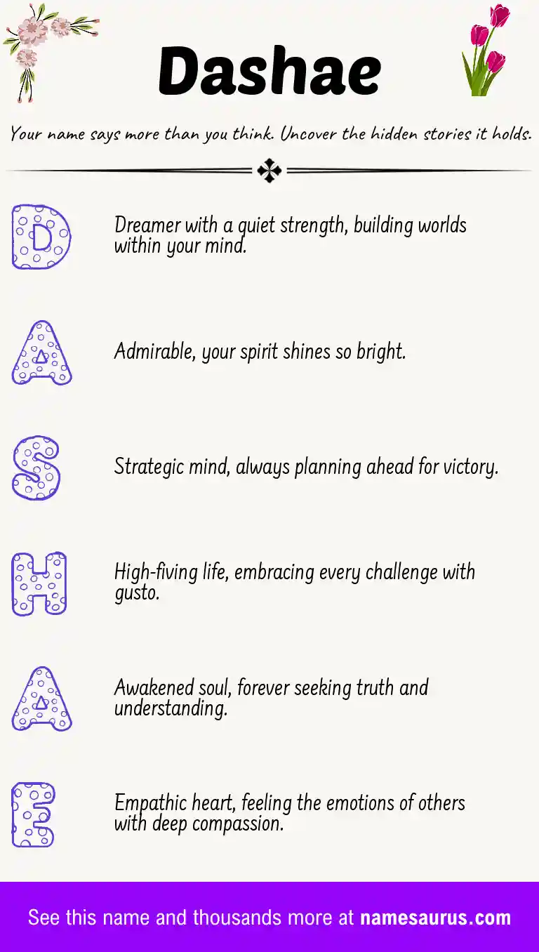 Acrostic poem about Dashae.