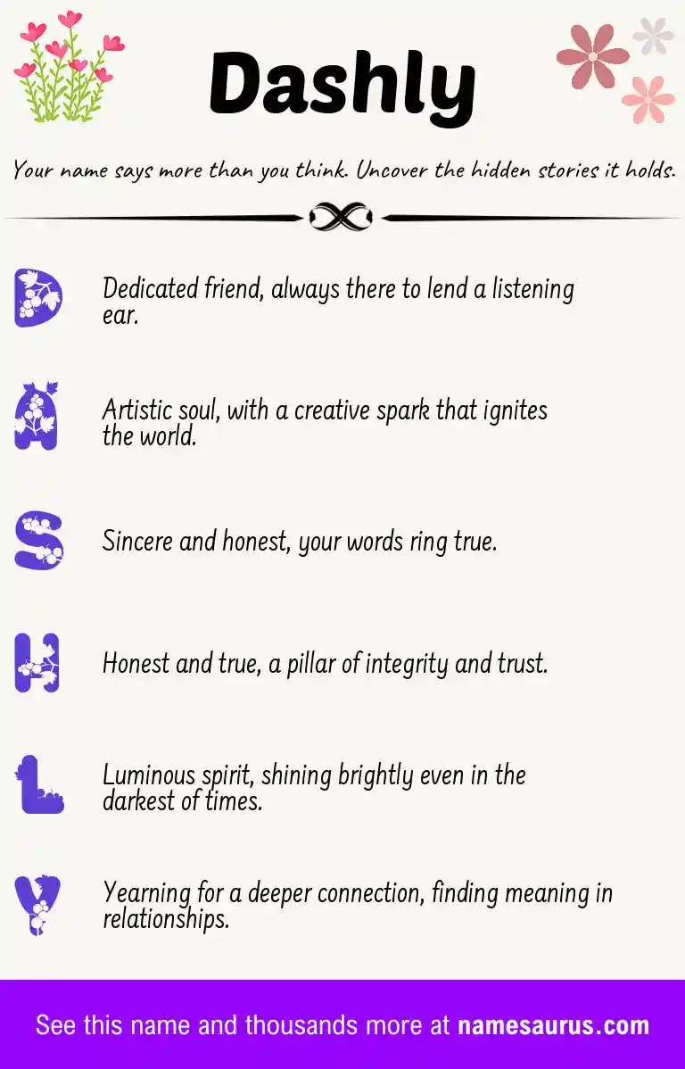 Acrostic poem about Dashly.