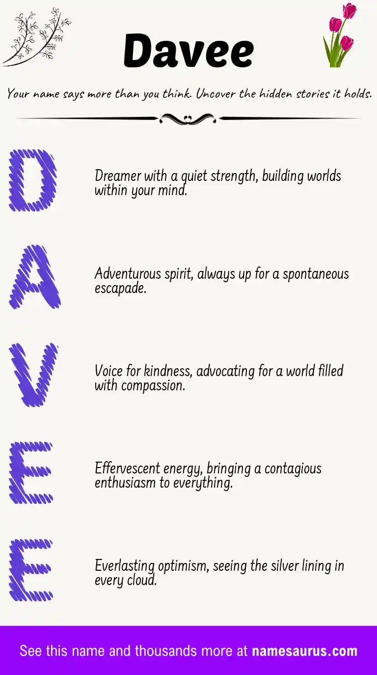 Acrostic poem about Davee.