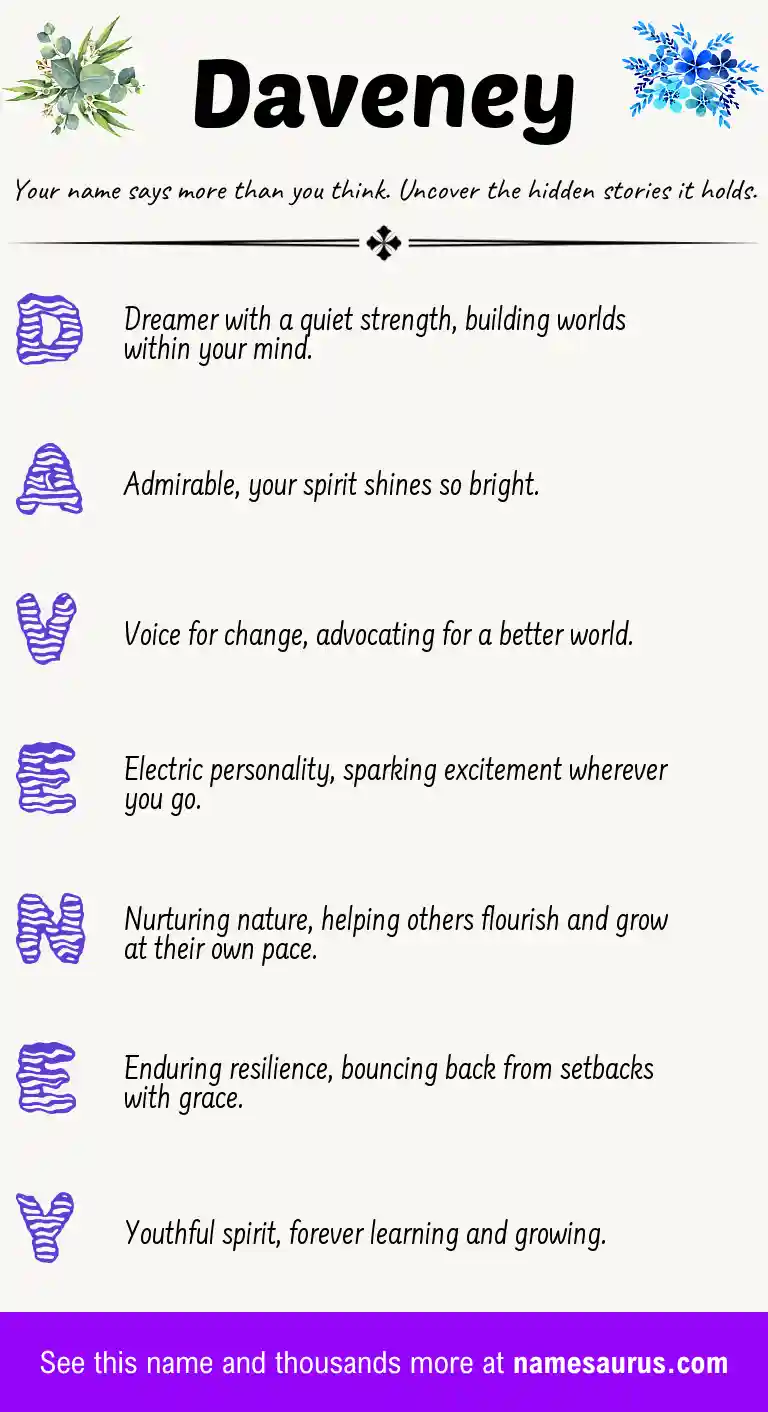 Acrostic poem about Daveney.
