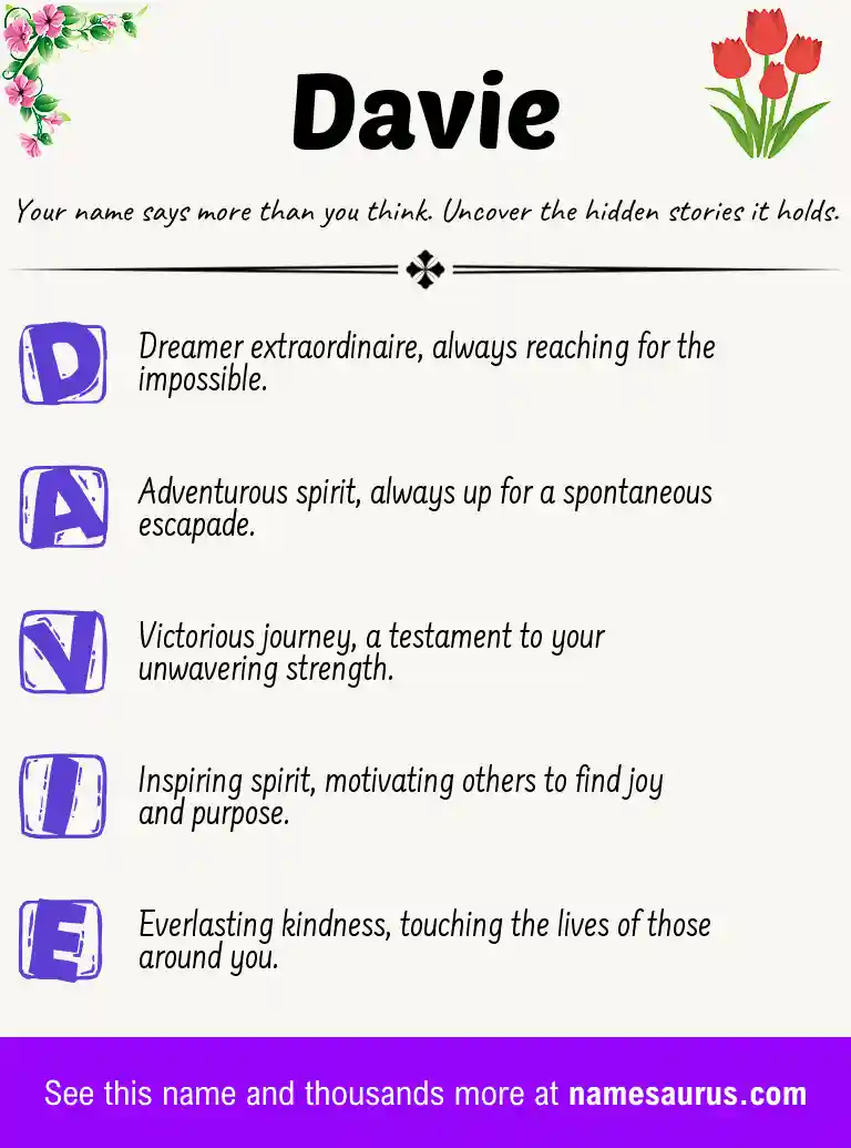 Acrostic poem about Davie.