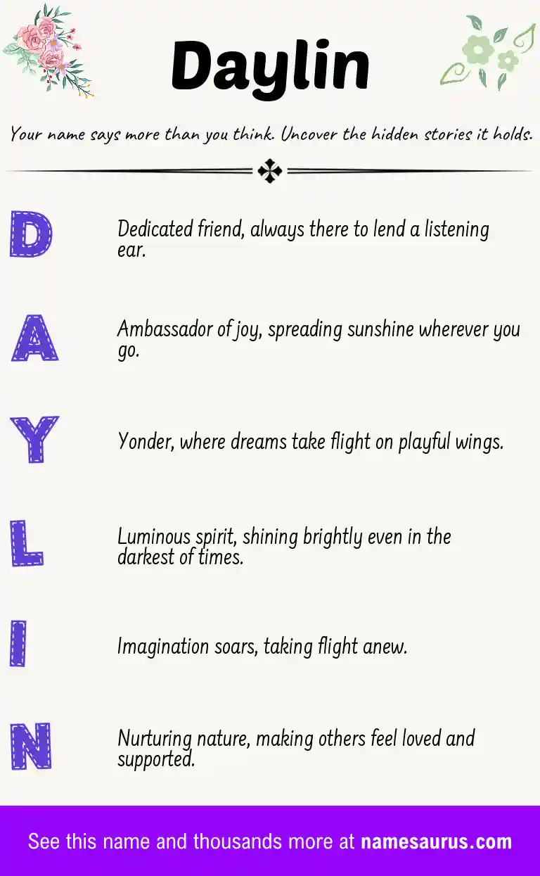 Acrostic poem about Daylin.