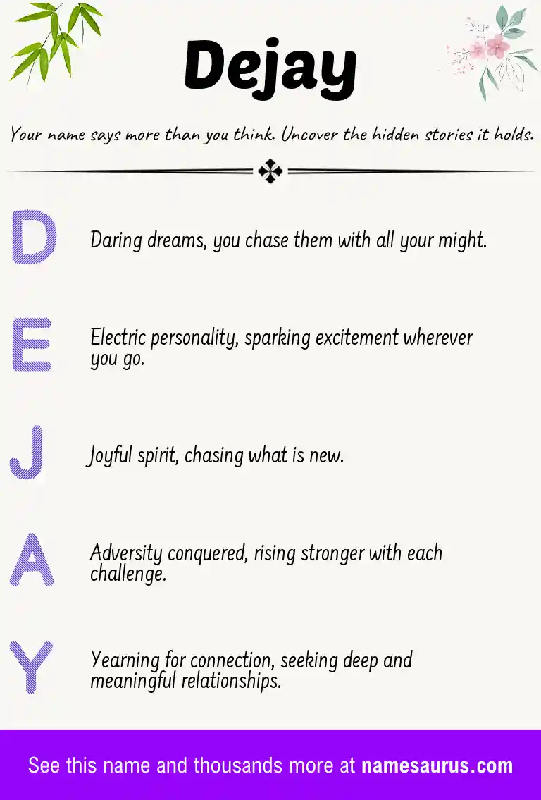 Acrostic poem about Dejay.