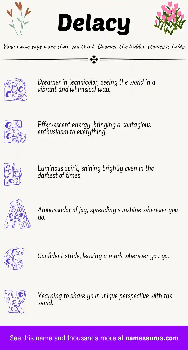 Acrostic poem about Delacy.