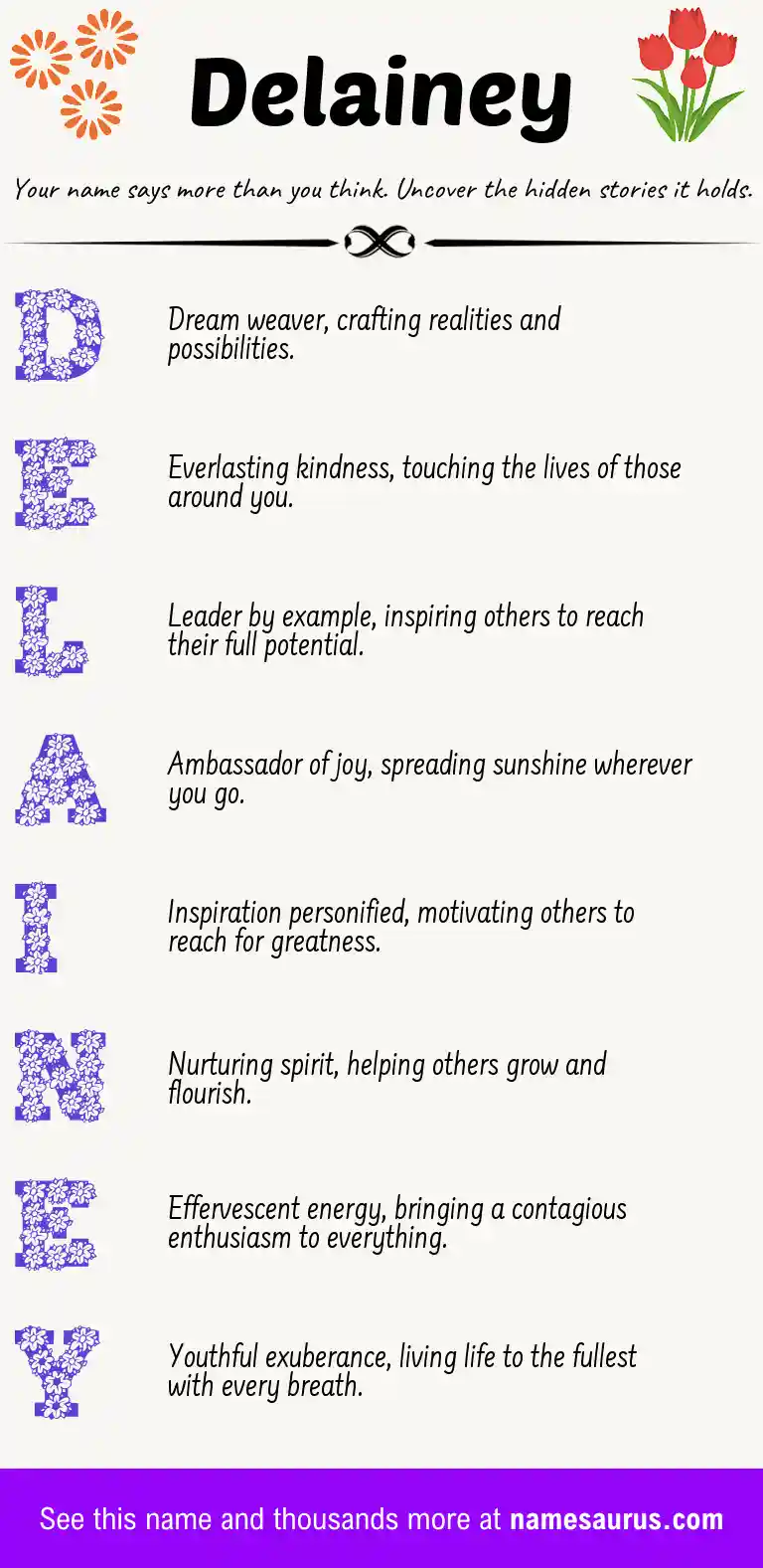 Acrostic poem about Delainey.
