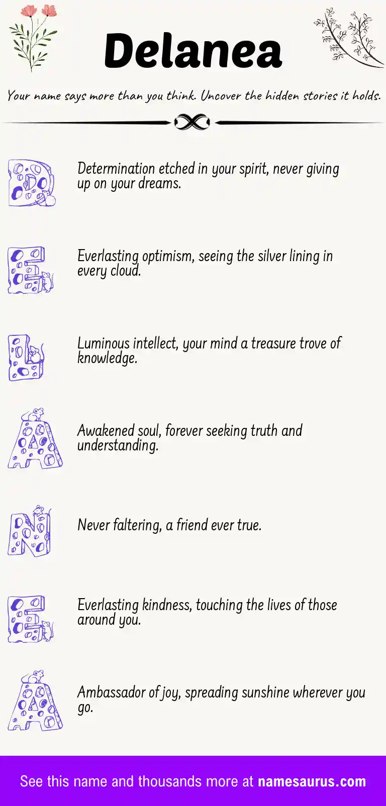 Acrostic poem about Delanea.