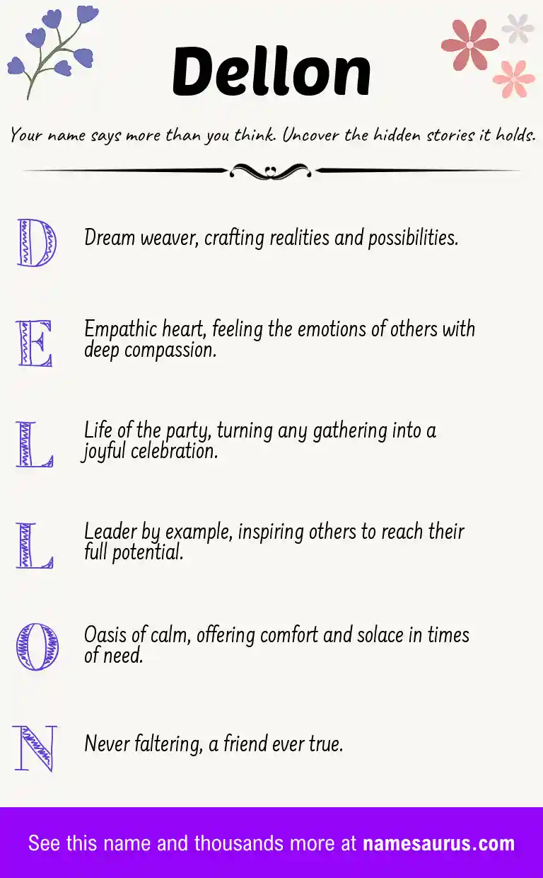 Acrostic poem about Dellon.