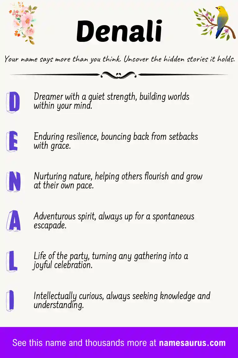 Acrostic poem about Denali.