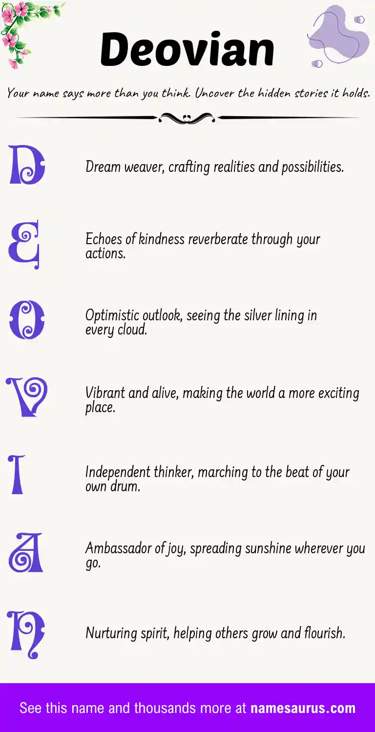 Acrostic poem about Deovian.