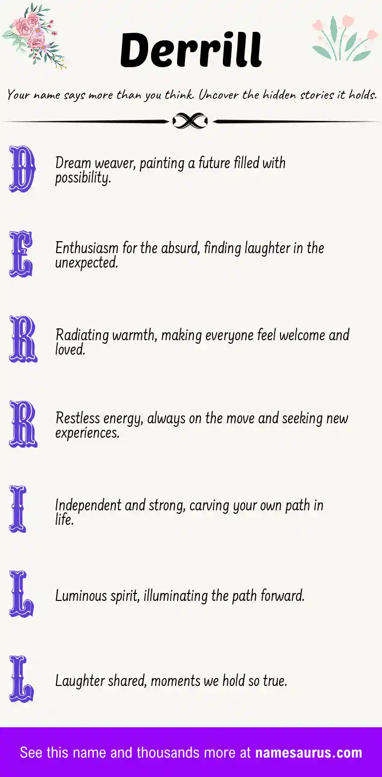Acrostic poem about Derrill.