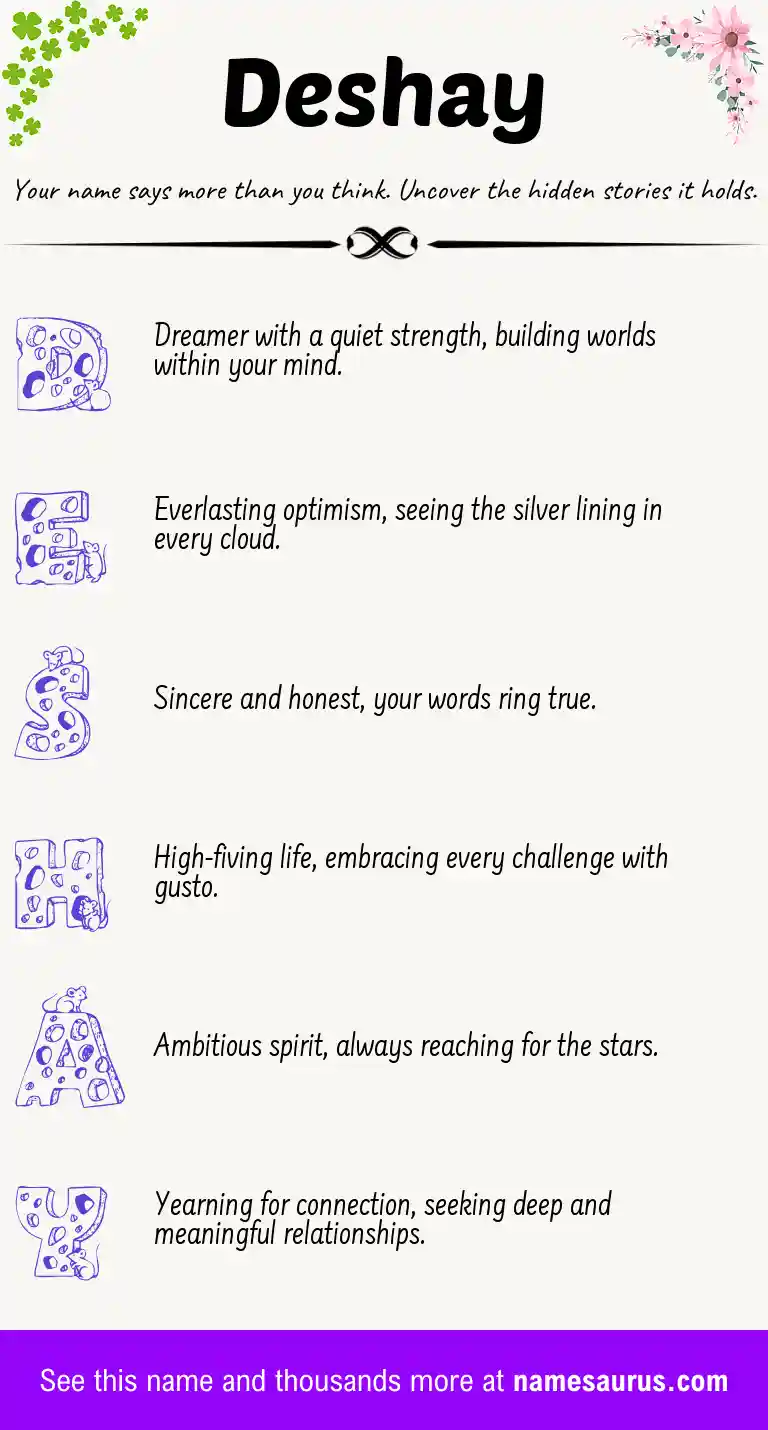 Acrostic poem about Deshay.