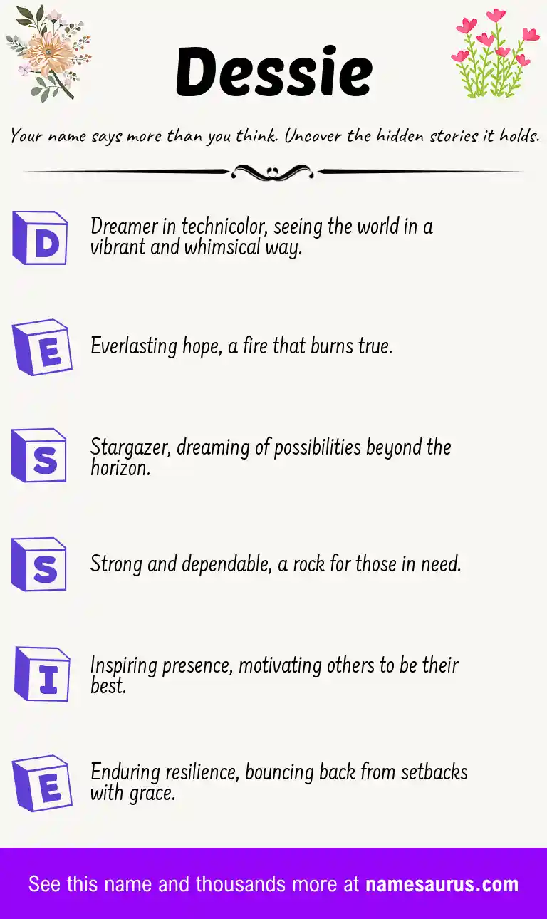 Acrostic poem about Dessie.
