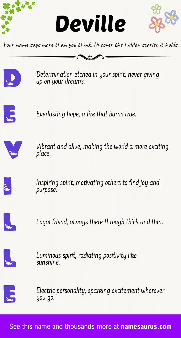 Acrostic poem about Deville.