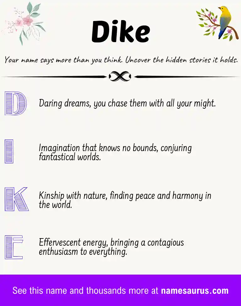 Acrostic poem about Dike.