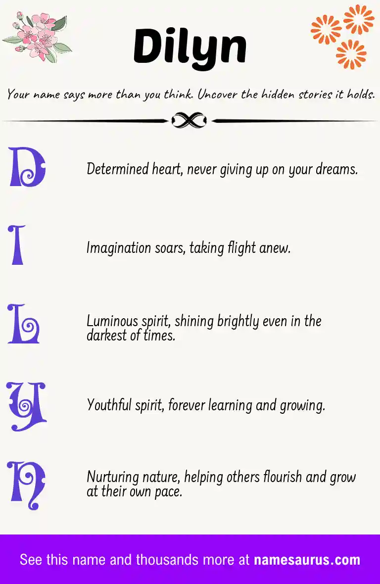 Acrostic poem about Dilyn.