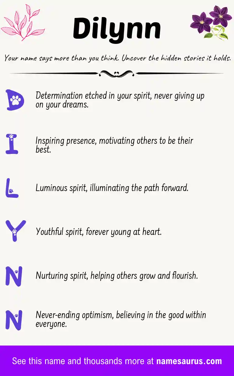 Acrostic poem about Dilynn.