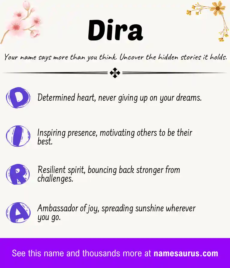Acrostic poem about Dira.