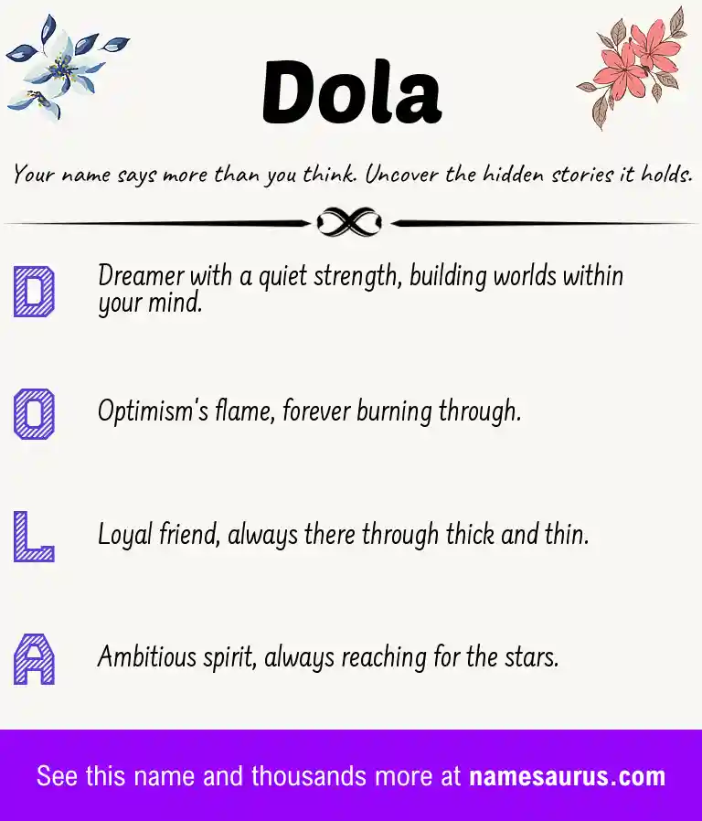 Acrostic poem about Dola.
