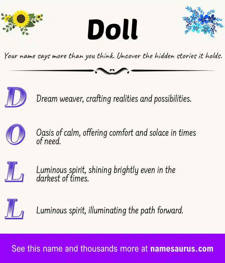 Acrostic poem about Doll.