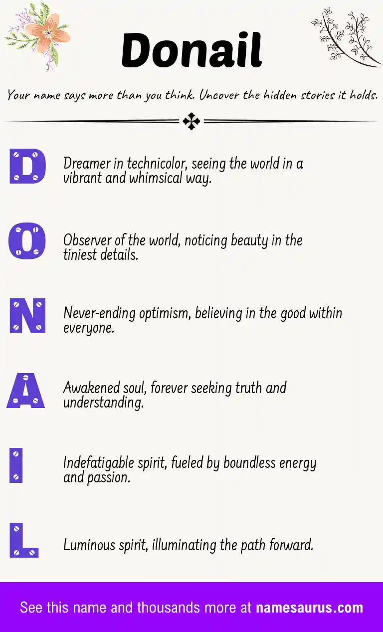 Acrostic poem about Donail.