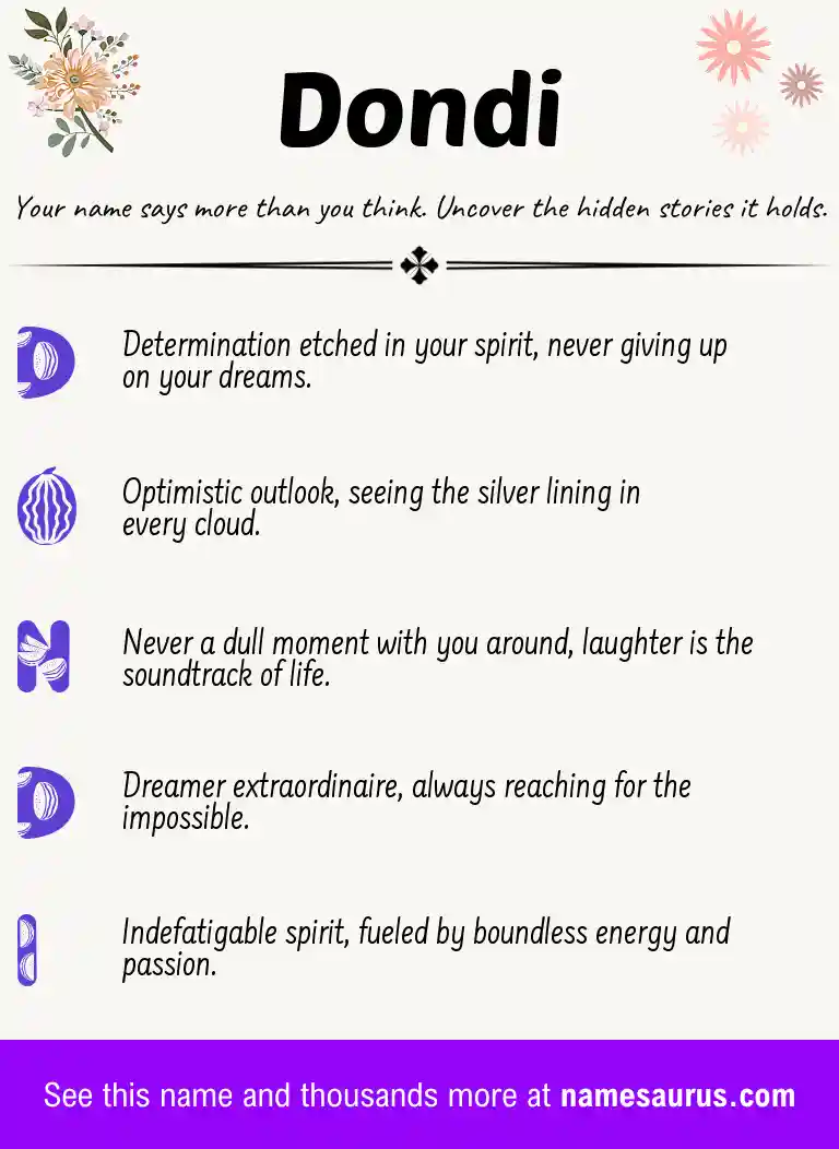 Acrostic poem about Dondi.