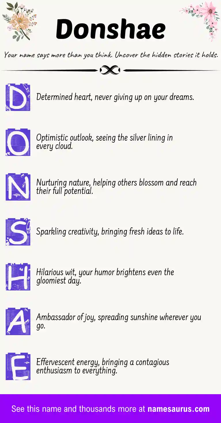 Acrostic poem about Donshae.