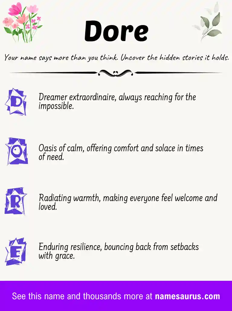 Acrostic poem about Dore.