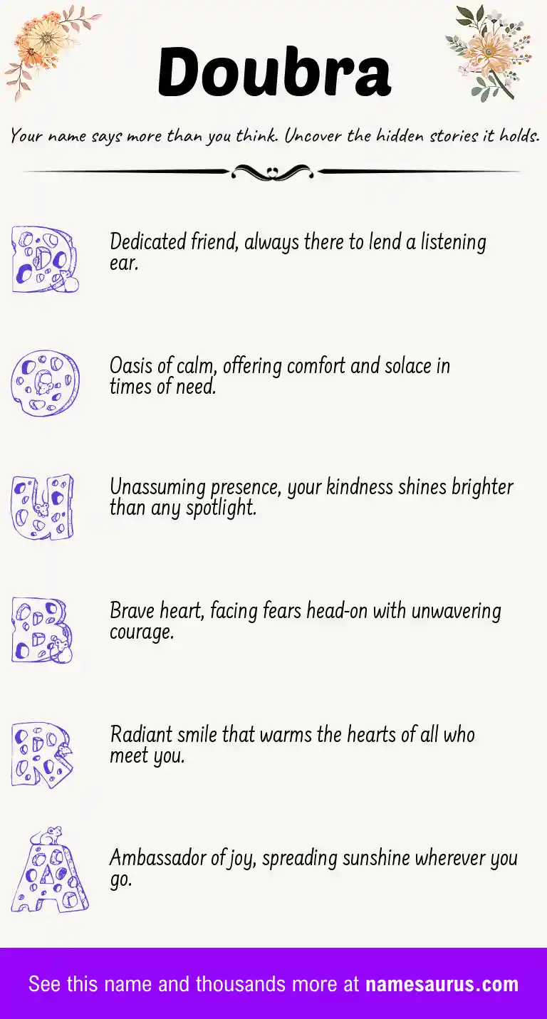 Acrostic poem about Doubra.