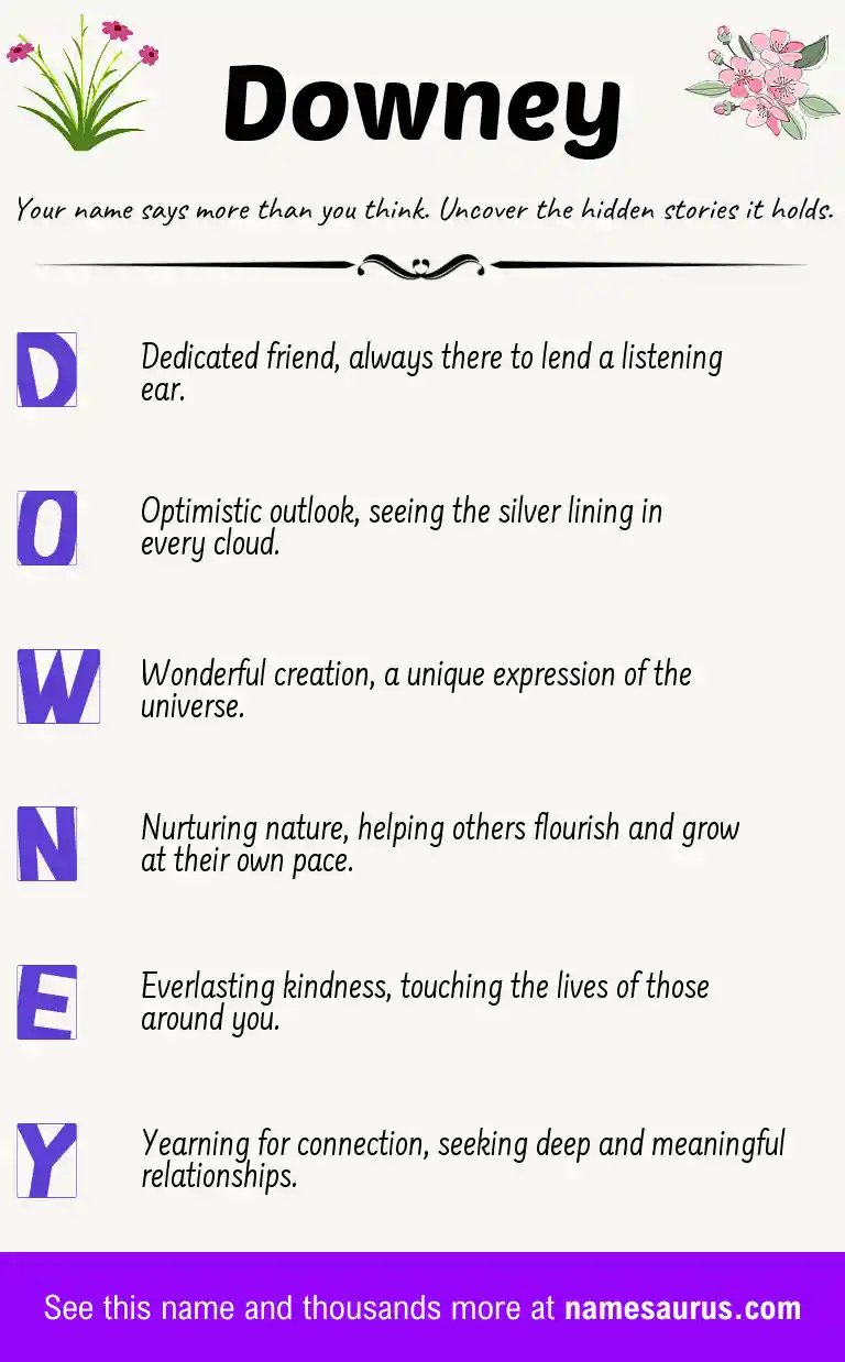 Acrostic poem about Downey.