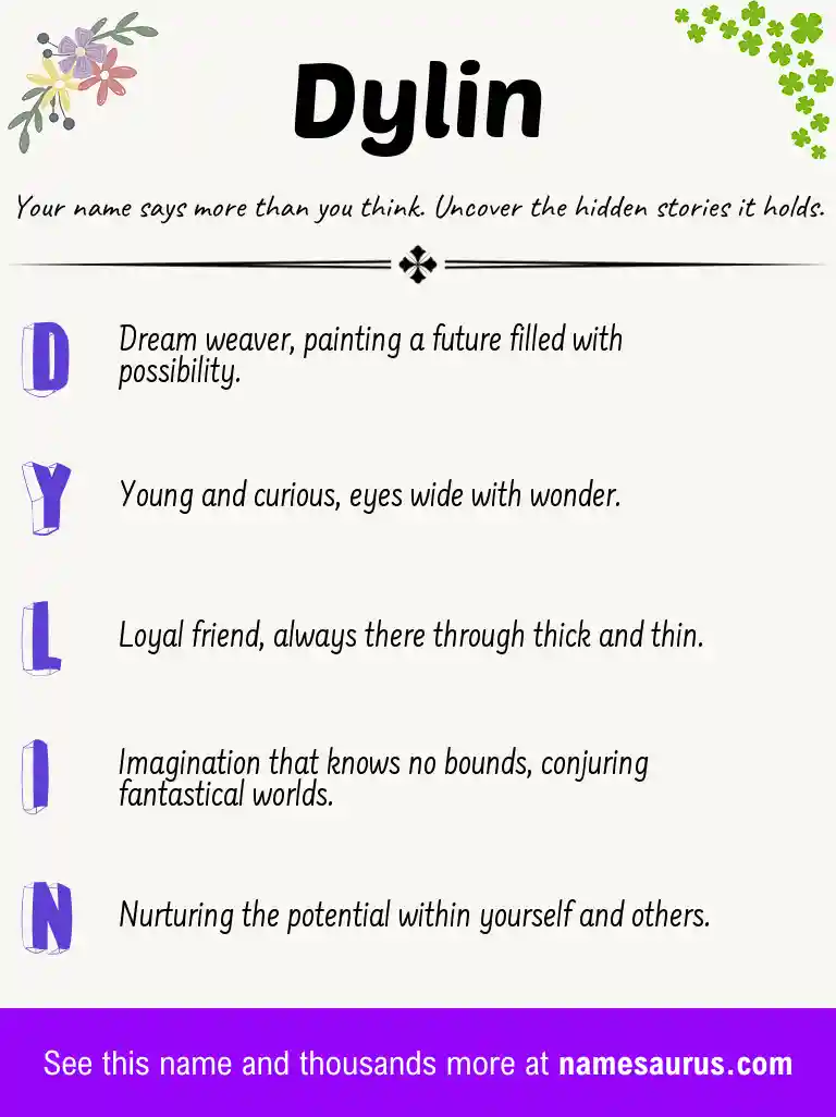 Acrostic poem about Dylin.