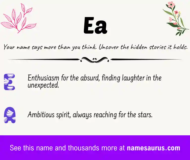 Acrostic poem about Ea.