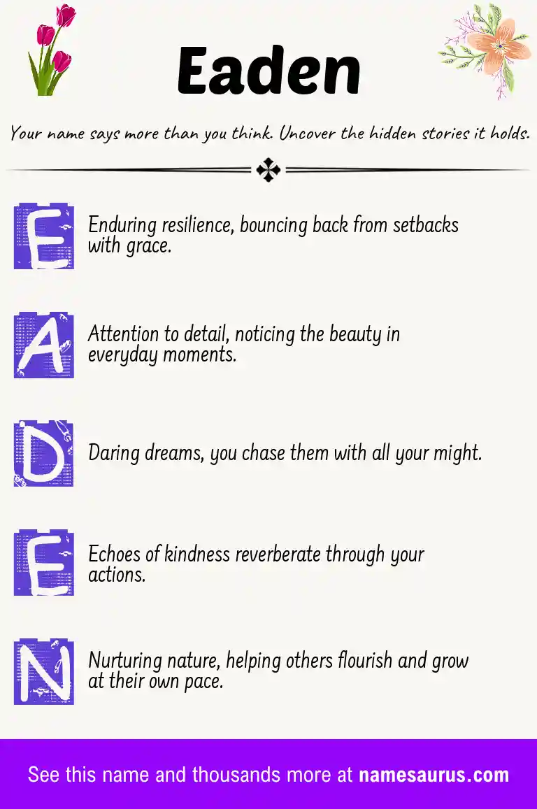 Acrostic poem about Eaden.