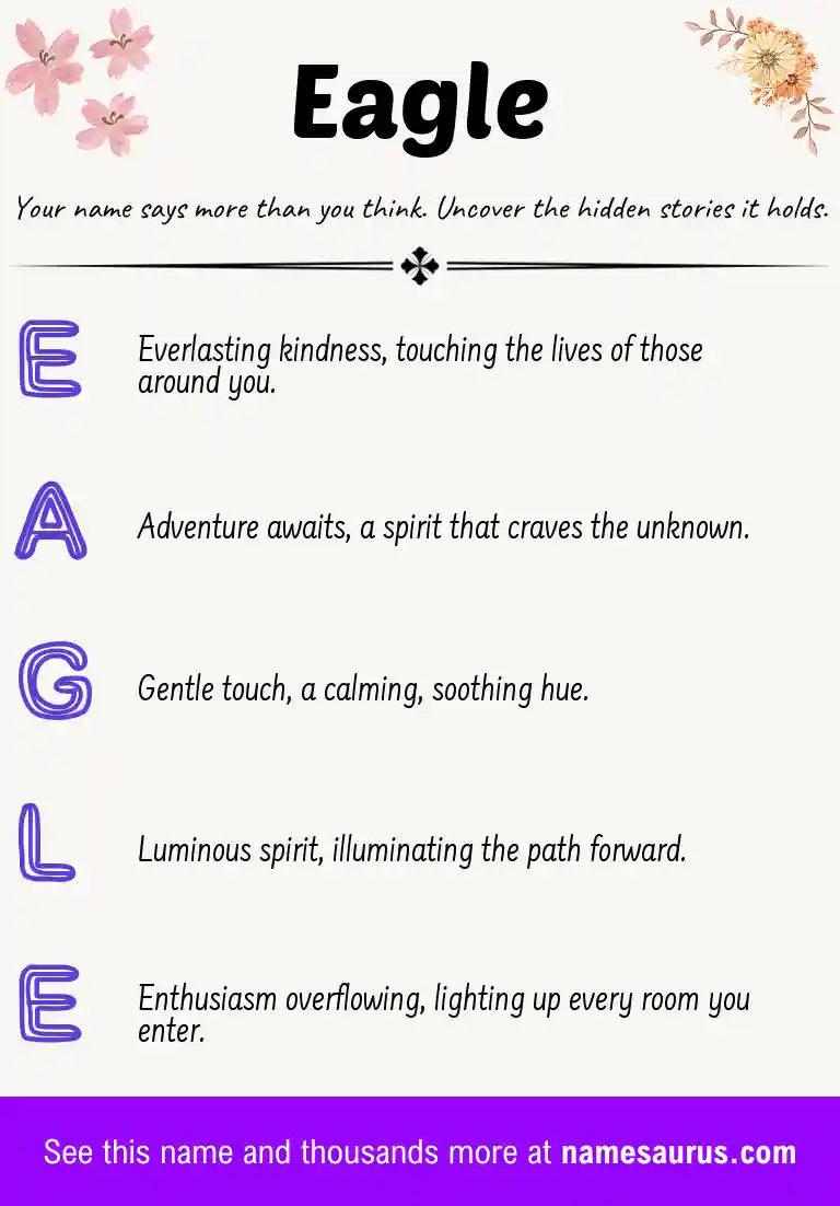 Acrostic poem about Eagle.