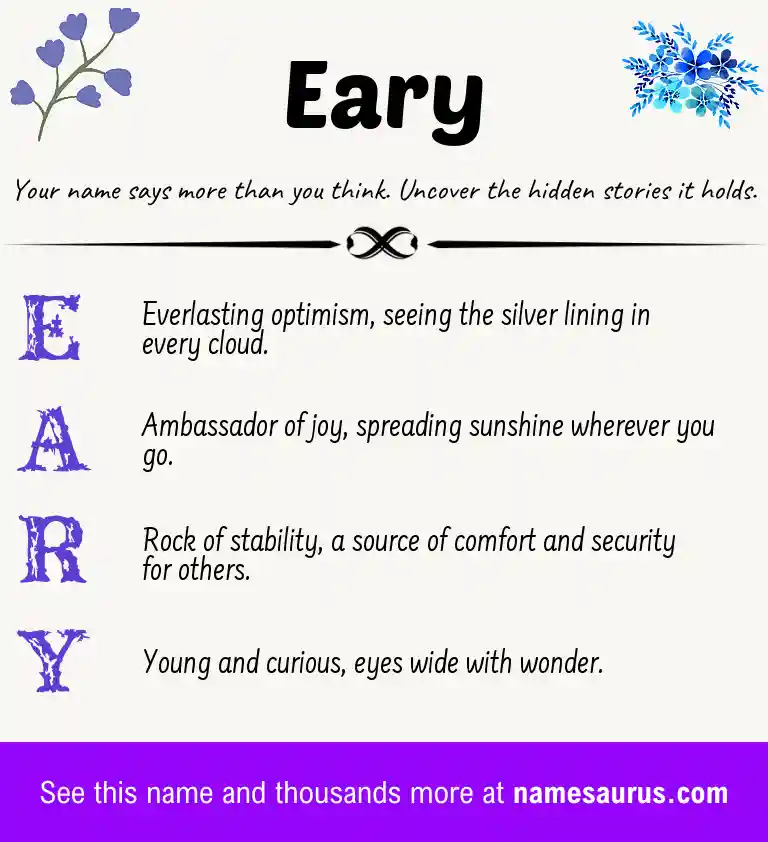Acrostic poem about Eary.