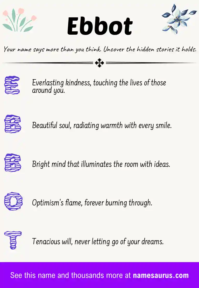 Acrostic poem about Ebbot.