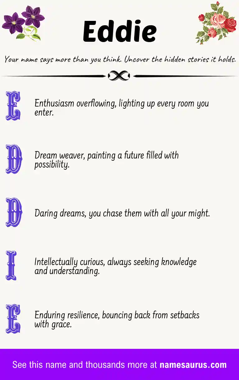 Acrostic poem about Eddie.