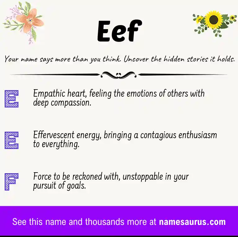 Acrostic poem about Eef.