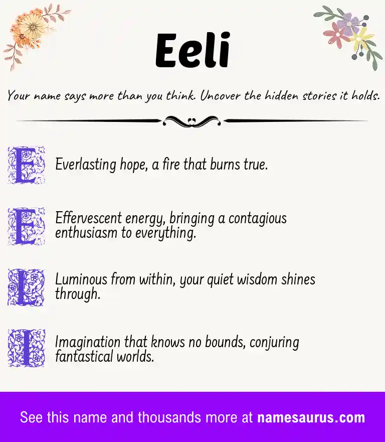 Acrostic poem about Eeli.