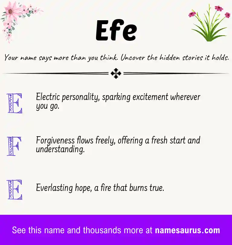 Acrostic poem about Efe.