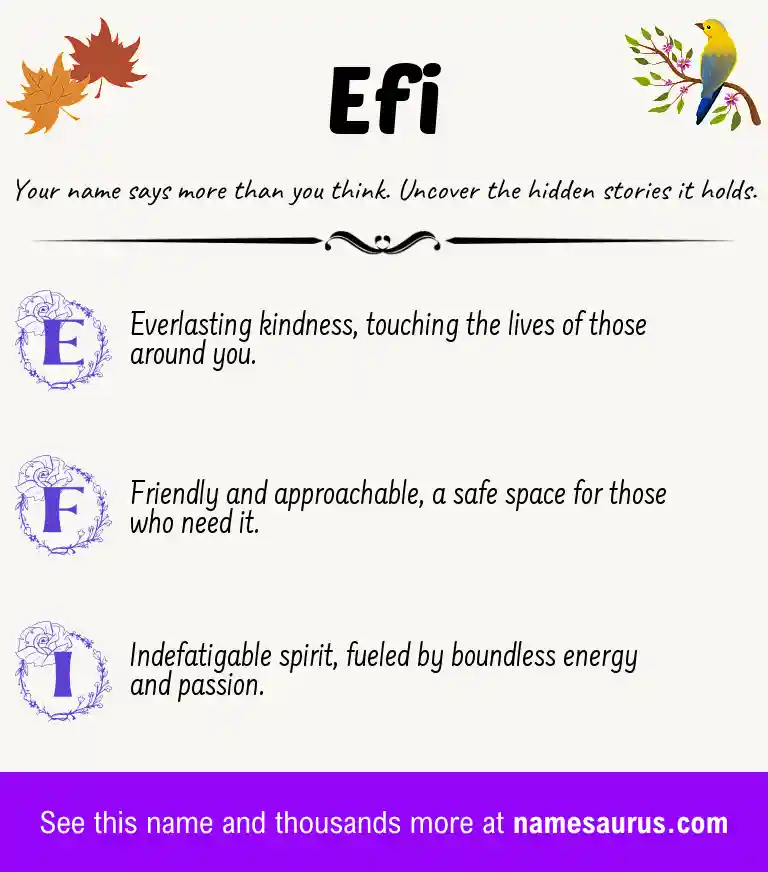 Acrostic poem about Efi.