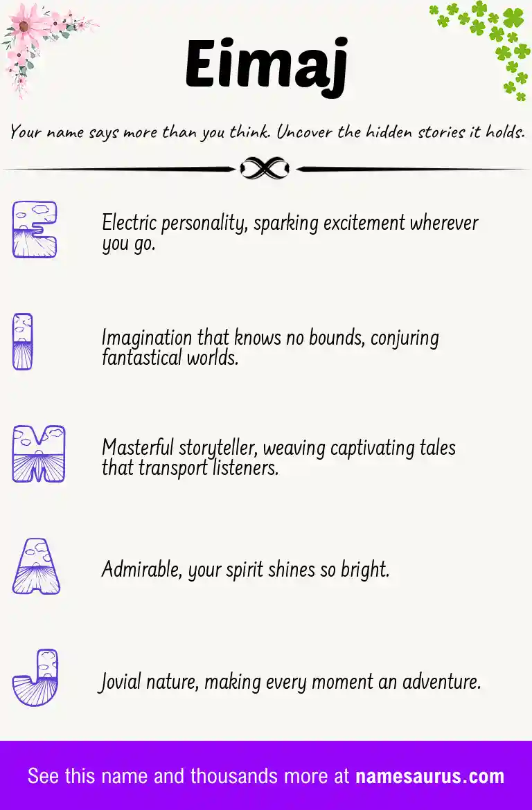 Acrostic poem about Eimaj.