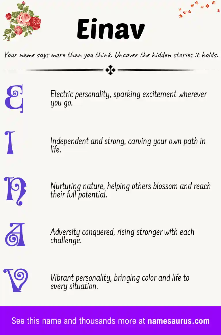 Acrostic poem about Einav.