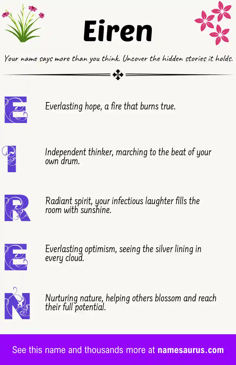 Acrostic poem about Eiren.
